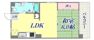北野コーポラス【6階】の間取り