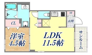 パルファン南落合4【1階】の間取り