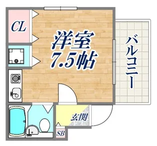 ラムール春日野道【4階】の間取り