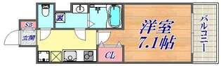 ファーストフィオーレ三宮イースト【8階】の間取り