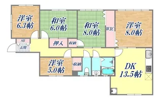 カーサ六甲【1階】の間取り