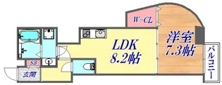 セレニテ神戸元町クレア【3階】の間取り