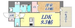 エスライズ神戸三宮山手通壱番館【9階】の間取り