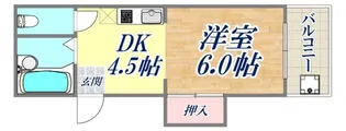 ハイツ生田【4階】の間取り