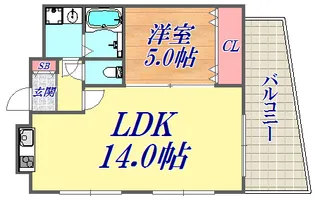 アドモリモト元町通【11階】の間取り