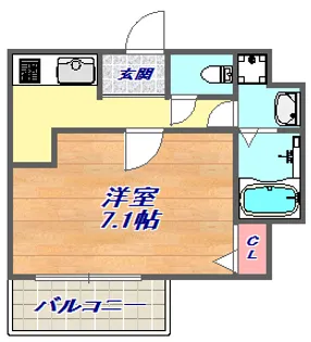 プレジール灘【8階】の間取り