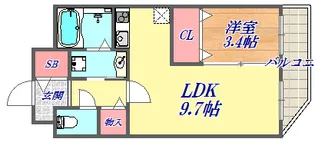 セレニテ神戸元町【11階】の間取り