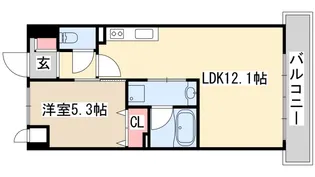 NATARIE KOBE【2階】の間取り
