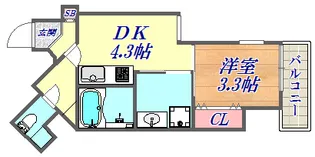 THE GRID北野坂【4階】の間取り