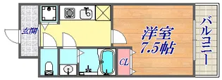KDXレジデンス三宮【6階】の間取り
