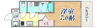 アドバンス神戸マーレ【6階】の間取り