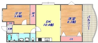 リッジヴィラ六甲【4階】の間取り
