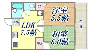 キャッスルハイツ平野【2階】の間取り