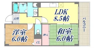 ミモザの館【3階】の間取り