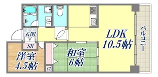 エリム摩耶【4階】の間取り