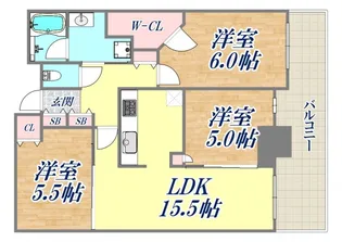 シティタワー神戸三宮【8階】の間取り