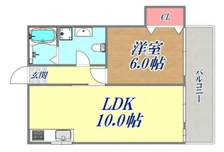 シャルマン花隈【2階】の間取り