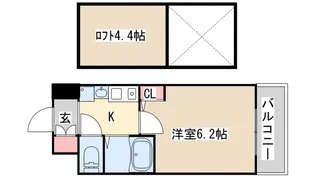 エステムコート三宮イーストポルトマーレ【9階】の間取り