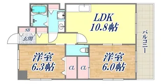 LAZO御影【3階】の間取り