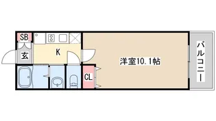 レジディア三宮東【10階】の間取り