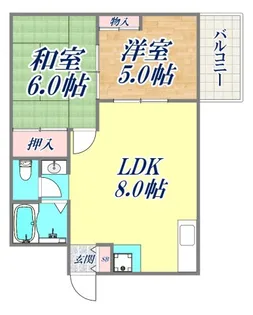 ピュアハウスナダ【3階】の間取り
