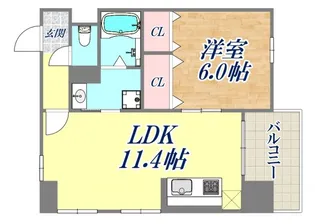 プランドールコート神戸【2階】の間取り