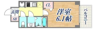 エステムコート神戸グランスタイル【6階】の間取り