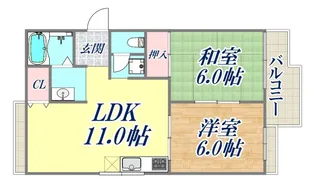 ファミール御影【1階】の間取り