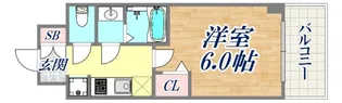 エステムコート神戸グランスタイル【9階】の間取り