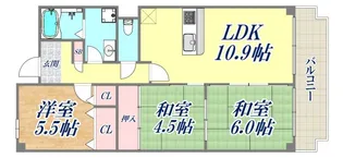オルテンシアKOBE【6階】の間取り