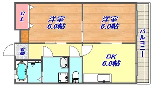 ハイツ大栄【103号室】の間取り