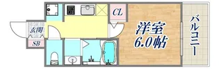 エステムコート神戸元町2グレイド【11階】の間取り