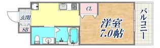 飛松高谷マンション【7階】の間取り
