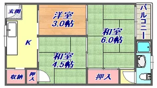 グランディア東神戸【1階】の間取り
