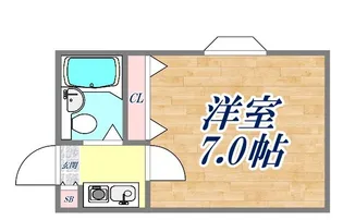 コーポ旗塚(旗塚通1丁目)【1階】の間取り
