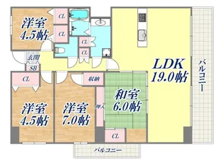 アーデンコート住吉川【2階】の間取り