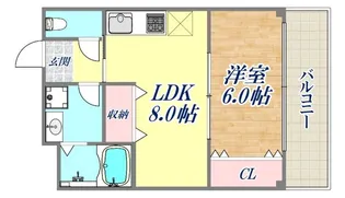 アネシスコート門口【3階】の間取り