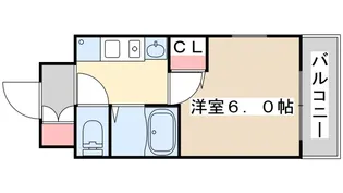 エステムコート神戸ハーバーランド前【5階】の間取り