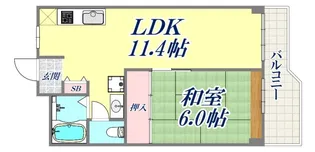 バッハレジデンス芦屋ウエスト【3階】の間取り