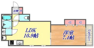 アミーグランコート三宮【9階】の間取り