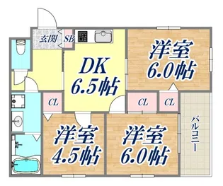 アヴェニール深江南【2階】の間取り