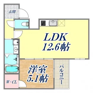 フジパレス須磨鷹取1番館【2階】の間取り