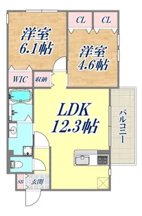 ブル・マリーノ衣掛【3階】の間取り