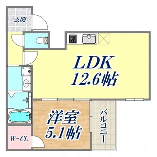 フジパレス須磨鷹取1番館【2階】の間取り