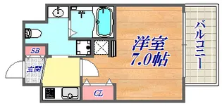 エステムコート三宮駅前3マジェスティ【5階】の間取り