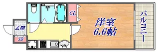 エステムコート三宮イースト2リベルテ【2階】の間取り