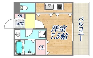 HCフラッツ魚崎【1階】の間取り