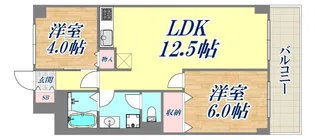 六甲北中ビル【2階】の間取り