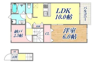 BRICKS本山A棟【2階】の間取り