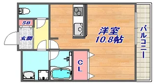パレス東洋神戸6号館【4階】の間取り